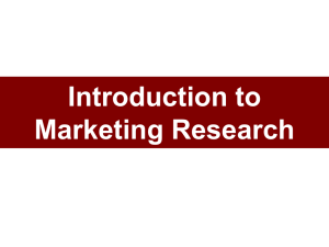 Introduction to Marketing Research