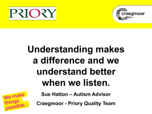 Sue Hatton - Craegmoor - AWARES, the All Wales Autism Resource