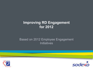 Improving RD Engagement for 2012