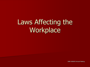 Laws Affecting the Workplace