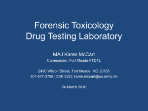 Forensic Toxicology Drug Testing Lab Presentation
