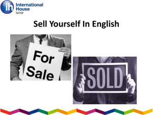 Sell Yourself In English