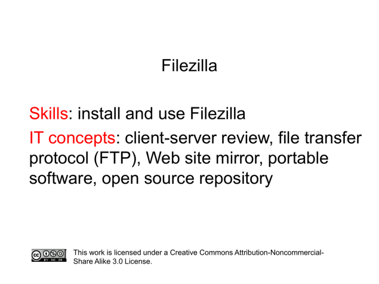 how to use filezilla client sever