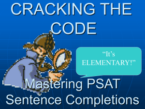 Lesson 2 SC - Definitional Sentences