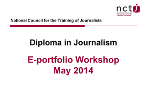 e-portfolio demonstration - National Council for the Training of