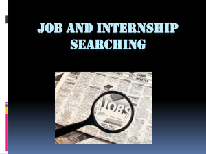 Job & Internship Search: Strategies & Interview Tips