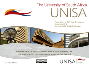 an overview of the strategic oer positioning of the only
