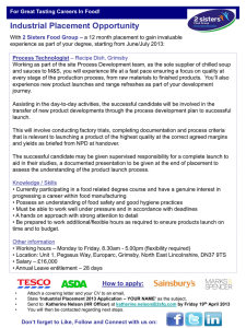 Industrial Placement Opportunities