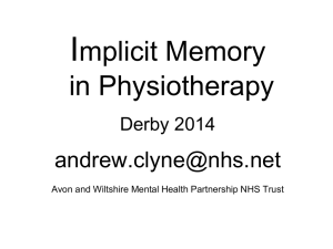 Implicit and Explicit Memory