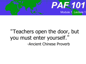 PAF 101