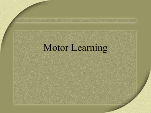 Motor Learning