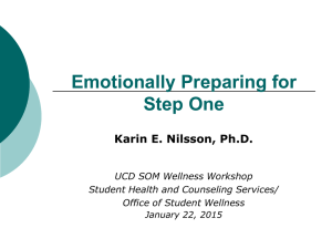 Emotionally Preparing For Step 1