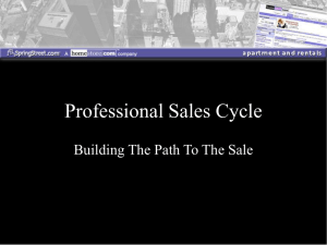 The Professional Sales Cycle