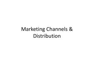 Marketing Channels & Distribution Strategies