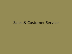 Sales & Customer Service Training: Key Terms & Techniques