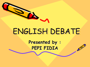 Parliamentary English Debate