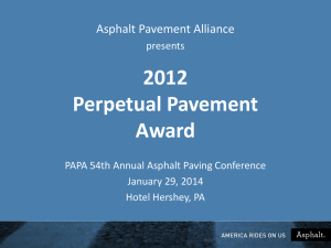 APA Perpetual Pavement Award - Pennsylvania Asphalt Pavement