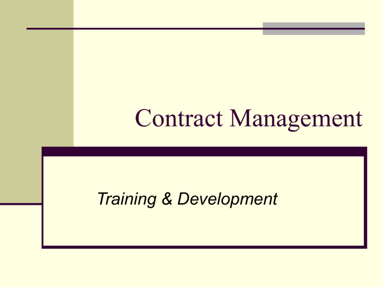 Contract Management