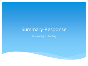 Summary-Response Writing: I, Robot Analysis