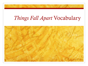 Things Fall Apart Vocabulary List