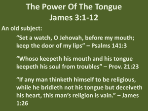 The Power of the Tongue: James 3 Bible Study