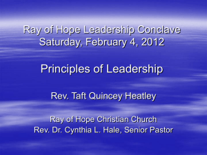 Principles of Leadership