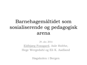 Barnehagemåltidets sosiale funksjon