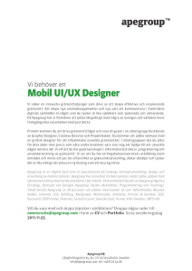 Mobil UI/UX Designer - Apegroup, your mobile first partner.