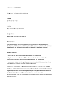 EU Delegation to Albania: Contract agent FG IV