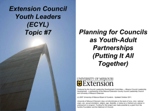 ECYL Topic 7 Powerpoint - University of Missouri Extension