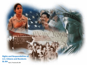 Rights and Responsibilities of US Citizens and Residents BL-BH