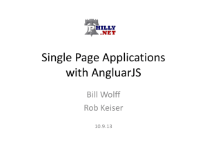 Single Page Applications with AngularJS