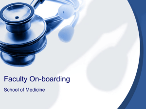 Faculty On-boarding Training