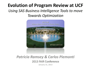 Using SAS Business Intelligence Tools to move Towards Optimization