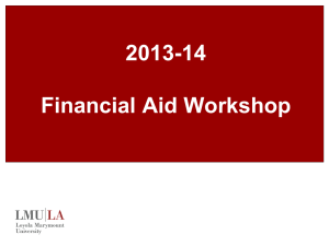 Financial Aid Info - LMU - New Millennium Secondary School