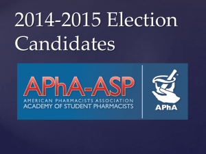 2014-2015 Election Candidates - Creighton APhA-ASP