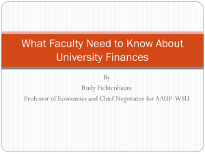 What Faculty Need to Know About University Finances