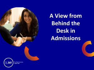 The View from Behind the Desk in Admissions