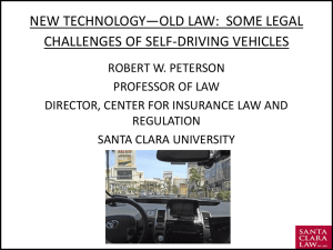 Self Driving Cars–New Technology, Old Law