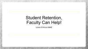 Student Retention: Faculty's Role in College Success