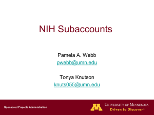 Effort & Cost Transfers & PHS COI on Subawards GMUN Meeting