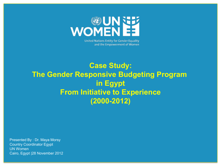 The Gender Responsive Budgeting Program