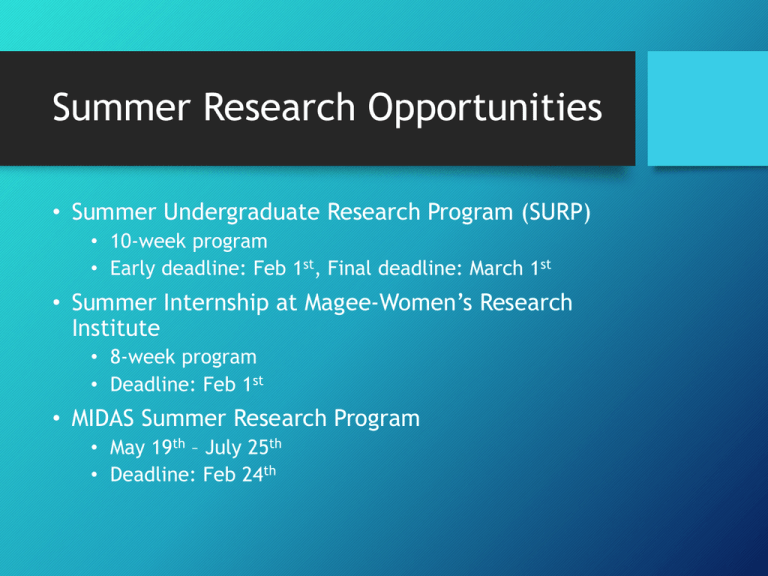summer research opportunities high school