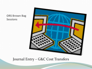 G&C Cost Transfer Category Review