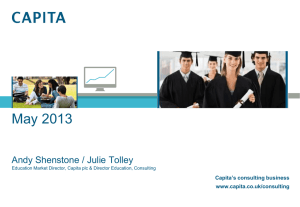 Julie Tolley, Capita`s Consulting Business