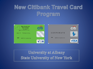 New York State Travel Card PowerPoint