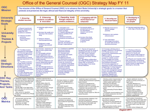 Kent State OGC Strategy Map FY 11