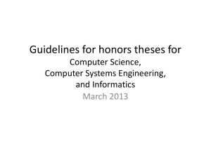 Thesis Session