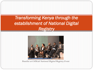 Kenya National Digital Registry: Transforming the Nation