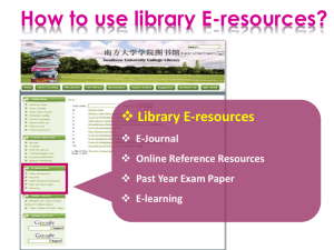 Library E-resources